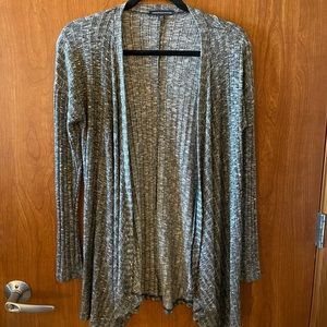 Women’s Gray American Eagle Ribbed Flowy Open Cardigan Size X-Small